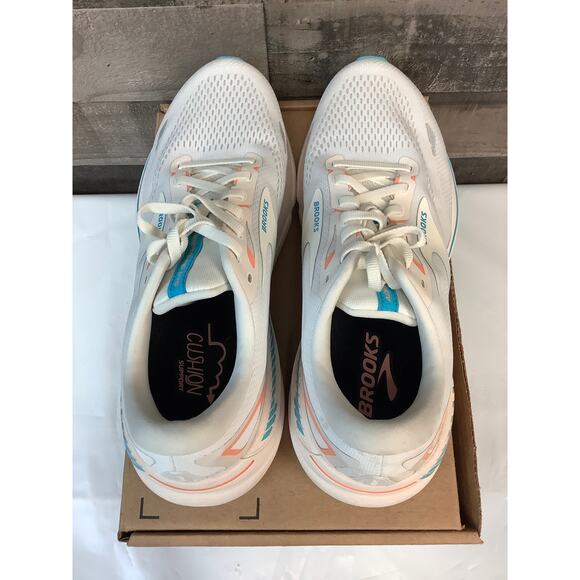 Brooks Womens 11 Coco Papaya Blue Adrenaline GTS 23 Running Shoe Athletic LE3-15 - Picture 5 of 9